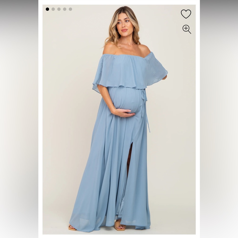 Off Shoulder Maternity evening gown